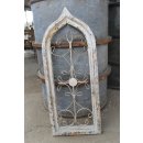 Zierfenster Antik Vintage Shabby Dekofenster Gitter Metall Holzrahmen S #4089