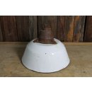 Alte Fabriklampe Emaille Lampe Weiß Industrielampe Industrial Vintage Loft #5418