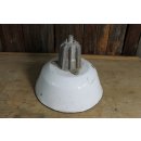 Alte Fabriklampe Emaille Lampe Wei&szlig; Industrielampe Industrial Vintage Loft #5419