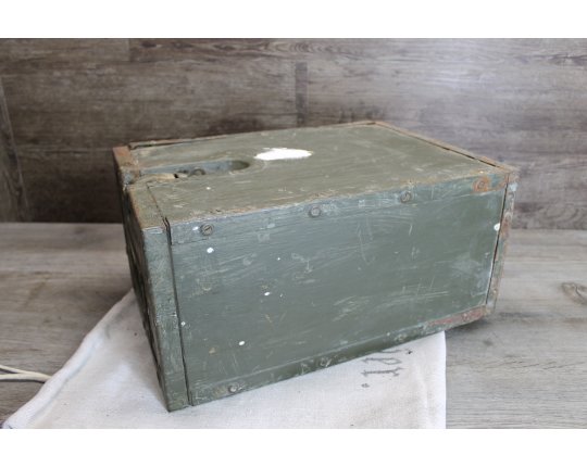 Alte evtl. Munitionskiste Holzkiste Box Truhe Koffer Militaria Schatzkiste #5489