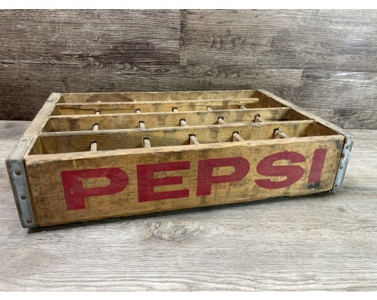 Alte Pepsi Holzkiste Getr&auml;nkekiste USA Setzkasten Reklame Vintage Deko #6116