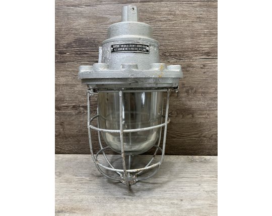 Alte Fabriklampe Bunker Lampe Industrielampe Industrial Vintage Loft #6329