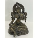 Antike Bronzefigur Asiatika Tibeth Asien Skulptur Statue B&uuml;ste Antiquariat #6358