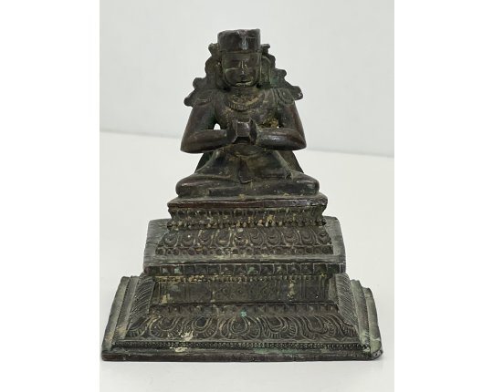 Antike Bronzefigur Asiatika Indien Asien Skulptur Statue B&uuml;ste Antiquariat #6364