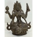 Antike Bronzefigur Asiatika Nepal Asien Skulptur Statue B&uuml;ste Antiquariat #6366