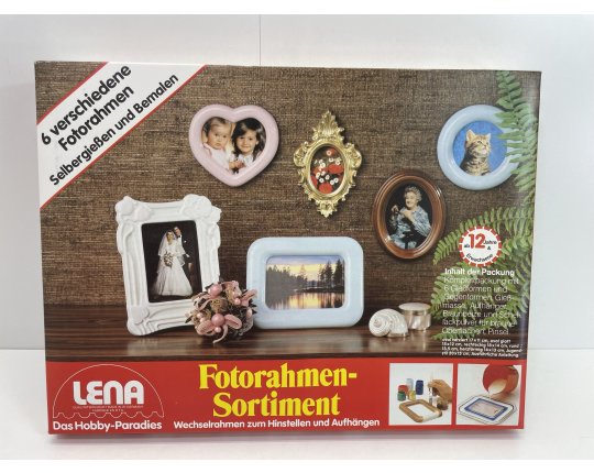 Lena Fotorahmen Sortiment Basteln Kinderspiel Rarität Vintage Spielzeug #6465