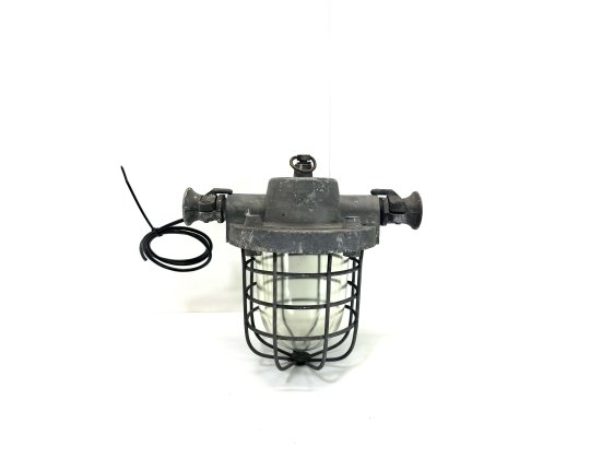 Alte Fabriklampe Bunker Lampe Industrielampe Industrial Vintage Loft #6564