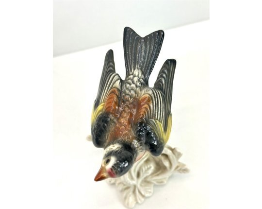 Porzellan Figur Goebel Vogel Stieglitz Tiere Skulptur Statue Kunst #6741