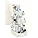 Porzellan Figur wie Royal Dux Dame Paar Rokoko Skulptur Statue Kunst #6805
