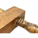 Alte antike Schraubzwinge Holz Spindel Schreiner Werkzeug Shabby Deko #6844