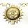 3x Alte Messing Sonne Sonnengesicht Wanddekoration Vintage Metallarbeit #6884