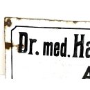 Altes Original Emailleschild Arzt Medizin Emailschild Reklame Blechschild #6904