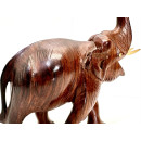 Vintage Elefant Figur Holz Tierfigur Statue Skulptur Asien Afrika Deko #7047