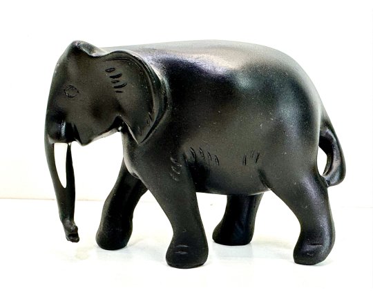 Vintage Elefant Figur Ton Tierfigur Statue Skulptur Asien Afrika Deko #7050