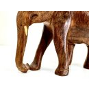 Vintage Elefant Figur Holz Tierfigur Statue Skulptur Asien Afrika Deko #7051