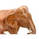 Vintage Elefant Figur Holz Tierfigur Statue Skulptur Asien Afrika Deko #7052