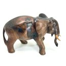 Vintage Elefant Figur Holz Tierfigur Statue Skulptur Asien Afrika Deko #7053
