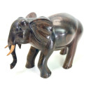 Vintage Elefant Figur Holz Tierfigur Statue Skulptur Asien Afrika Deko #7053