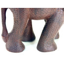 Vintage Elefant Figur Holz Tierfigur Statue Skulptur Asien Afrika Deko #7056