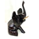 Vintage Elefant Figur Holz Tierfigur Statue Skulptur Asien Afrika Deko #7061