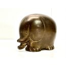 Vintage Elefant Messing Gallo Tierfigur Statue Skulptur Asien Afrika Deko #7063