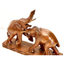 Vintage Elefant Figur Holz Tierfigur Statue Skulptur Asien Afrika Deko #7064