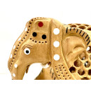 Vintage Elefant Figur Holz Tierfigur Statue Skulptur Asien Afrika Deko #7067
