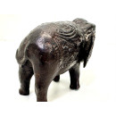 Vintage Elefant Figur Metall Tierfigur Statue Skulptur Asien Afrika Deko #7069