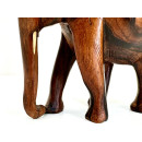 Vintage Elefant Figur Holz Tierfigur Statue Skulptur Asien Afrika Deko #7072
