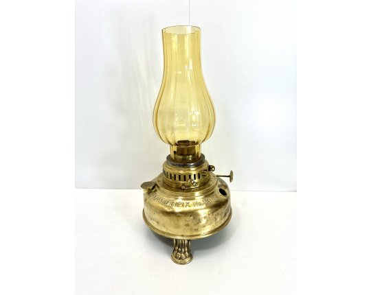 Alte antik Messing Petroleumlampe &Ouml;llampe Tischlampe Leuchte Stehlampe #7084