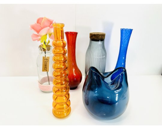 Die Superhändler RTL Requisite Glas Blumen Vase Flasche Interior Design #7310