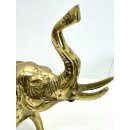 Vintage Elefant Figur Messing Tierfigur Statue Skulptur Asien Afrika Deko #7397