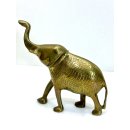 Vintage Elefant Figur Messing Tierfigur Statue Skulptur Asien Afrika Deko #7398