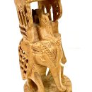 Vintage Elefant Figur Holz Tierfigur Statue Skulptur Asien Afrika Deko #7408
