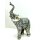 Vintage Elefant Figur Blech Tierfigur Statue Skulptur Asien Afrika Deko #7412