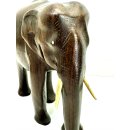 Vintage Elefant Figur Holz Tierfigur Statue Skulptur Asien Afrika Deko #7414
