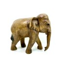 Vintage Elefant Figur Holz Tierfigur Statue Skulptur Asien Afrika Deko #7415