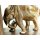 Vintage Elefant Buchstützen Holz Tierfigur Skulptur Asien Afrika Deko #7418