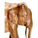 Vintage Elefant Figur Holz Tierfigur Statue Skulptur Asien Afrika Deko #7421