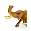 Vintage Elefant Figur Holz Tierfigur Statue Skulptur Asien Afrika Deko #7422