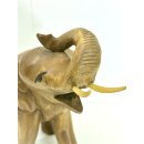 Vintage Elefant Figur Holz Tierfigur Statue Skulptur Asien Afrika Deko #7423