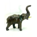 Vintage Elefant Figur Leder Tierfigur Statue Skulptur...