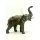 Vintage Elefant Figur Leder Tierfigur Statue Skulptur Asien Afrika Deko #7429