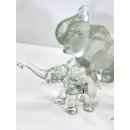 9x Vintage Elefant Figur Glas Tierfigur Statue Skulptur Asien Afrika Deko #7439