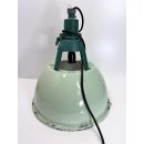 Alte Fabriklampe Emaille Lampe Mint Industrielampe Industrial Vintage Loft #7452