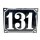 Altes Emaille Schild Hausnummer 131 emailliert Hausnummernschild Schwarz #7507