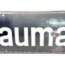 Altes Emaille Straßenschild Friedrich-Naumann-Str. Emailleschild Schwarz #7617