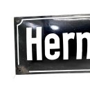 Altes Emaille Straßenschild Hermann-Löns-Str. Emailleschild Schwarz #7618