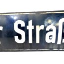 Altes Emaille Straßenschild Weinsberger Straße Emailleschild Schwarz #7620