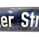 Altes Emaille Straßenschild Ditzenbacher Straße Emailleschild Schwarz #7622